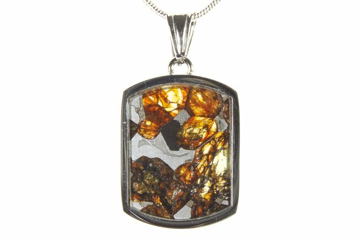 Sericho Pallasite Dog Tag Meteorite Pendant - Kenya #336101